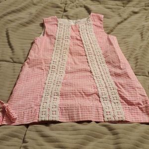 Bright pink and white 2t Lilly dress